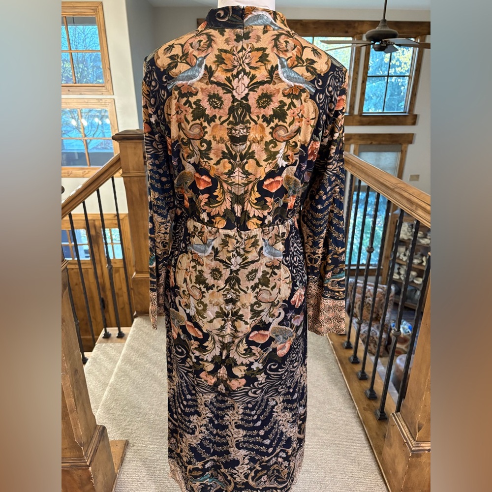 Soft Surroundings Kalista Maxi Dress Sz Petite M Birds Beautiful - Picture 7 of 10